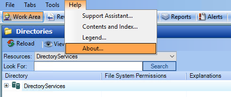 How to Find the Version of DatAdvantage