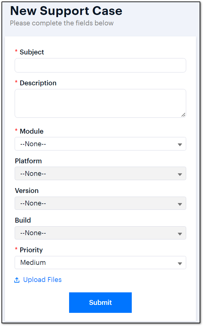 How to Open a New Case with Support via Web Browser